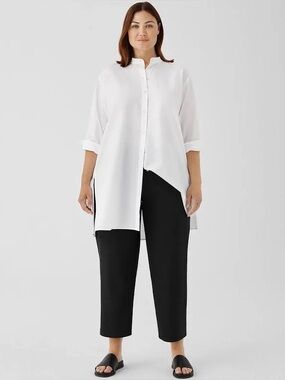 Eileen Fisher straighten leg linen blend pants , sz : large